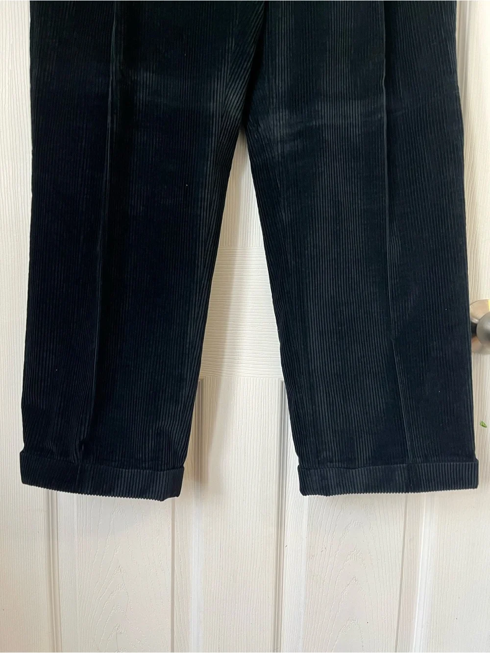 Ralph Lauren purple label Italy navy hem cuff Corduroy Pants men’s size 34